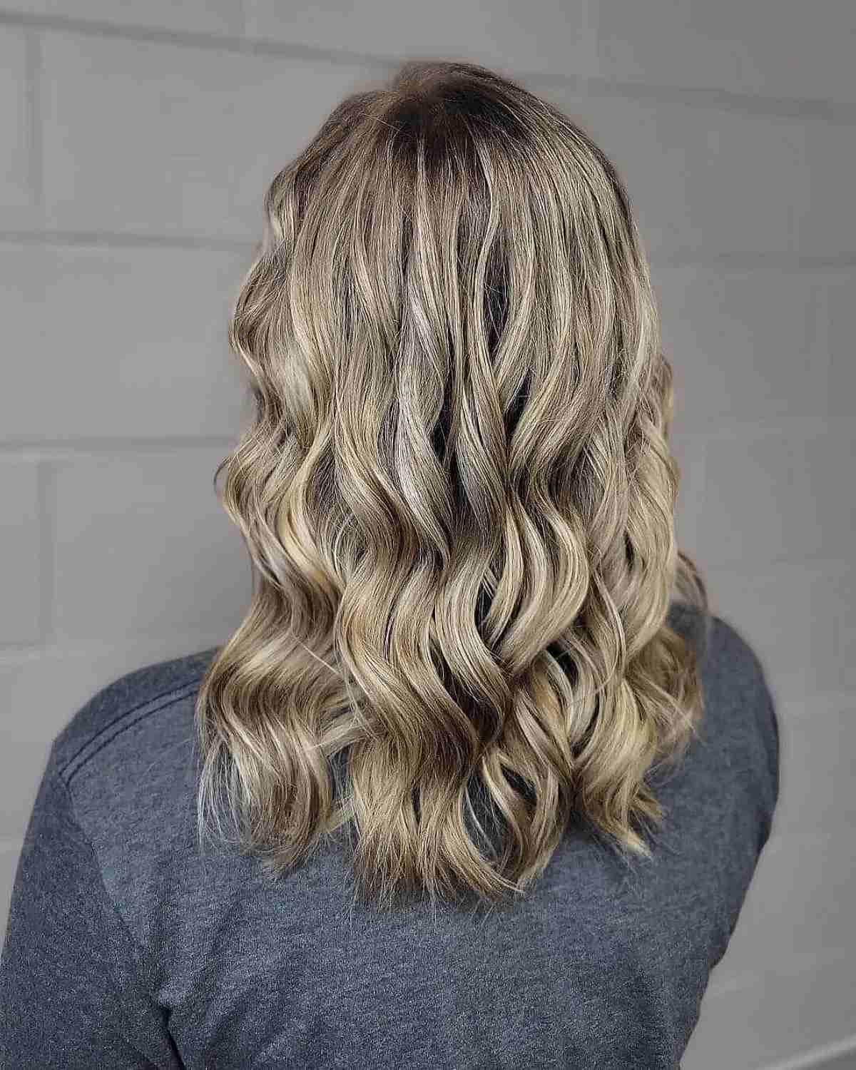 Blonde Lowlights and Root Smudge Reverse Balayage