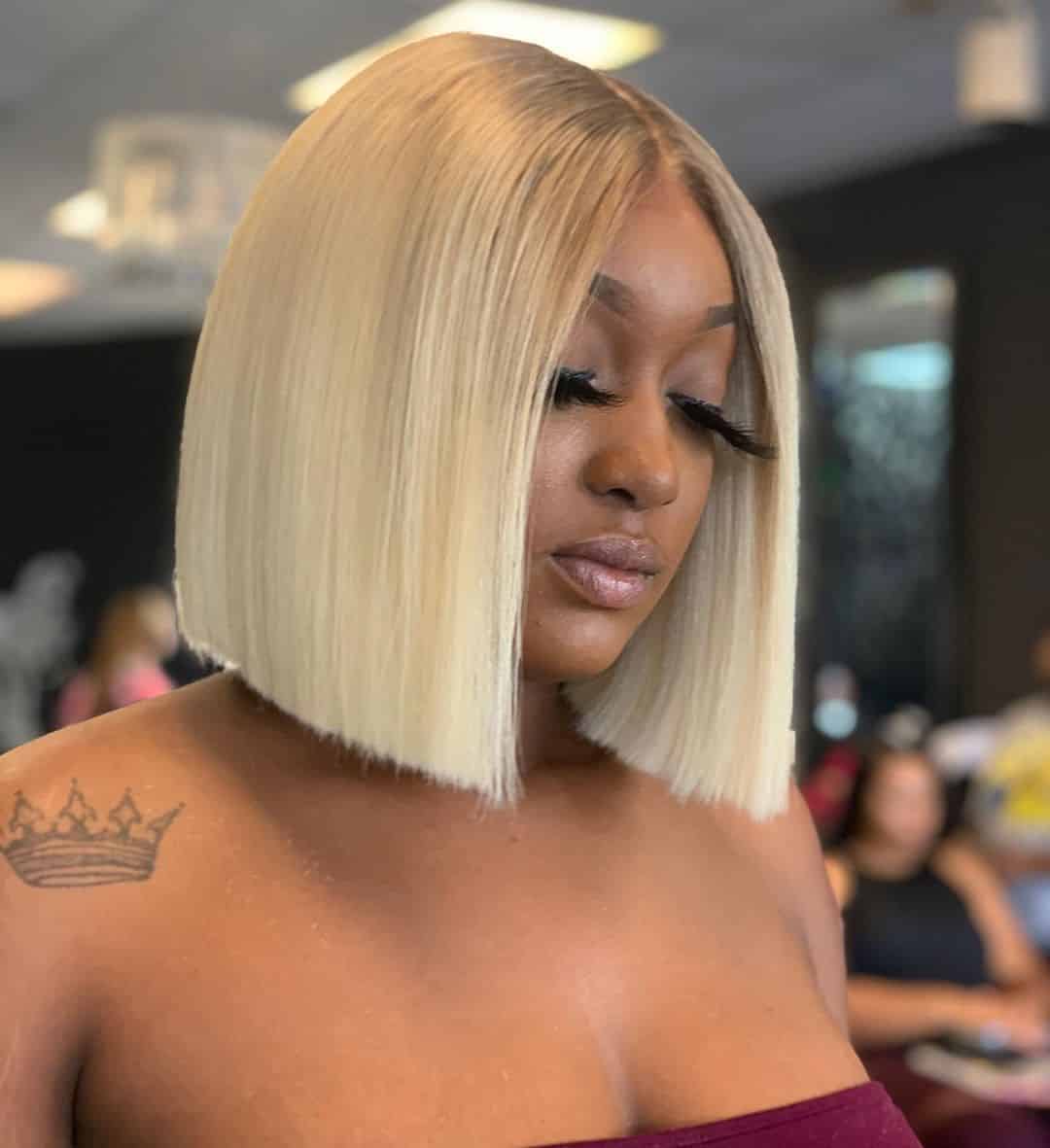 blonde sew in hairstyle