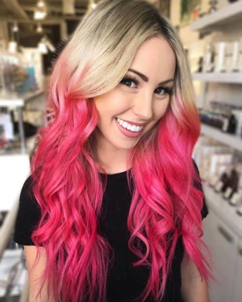 Cute Blonde to Red Reverse Ombre
