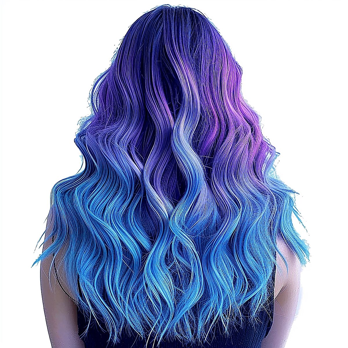 Pink and blue hair braids for girls - Picture of Golden Touch
