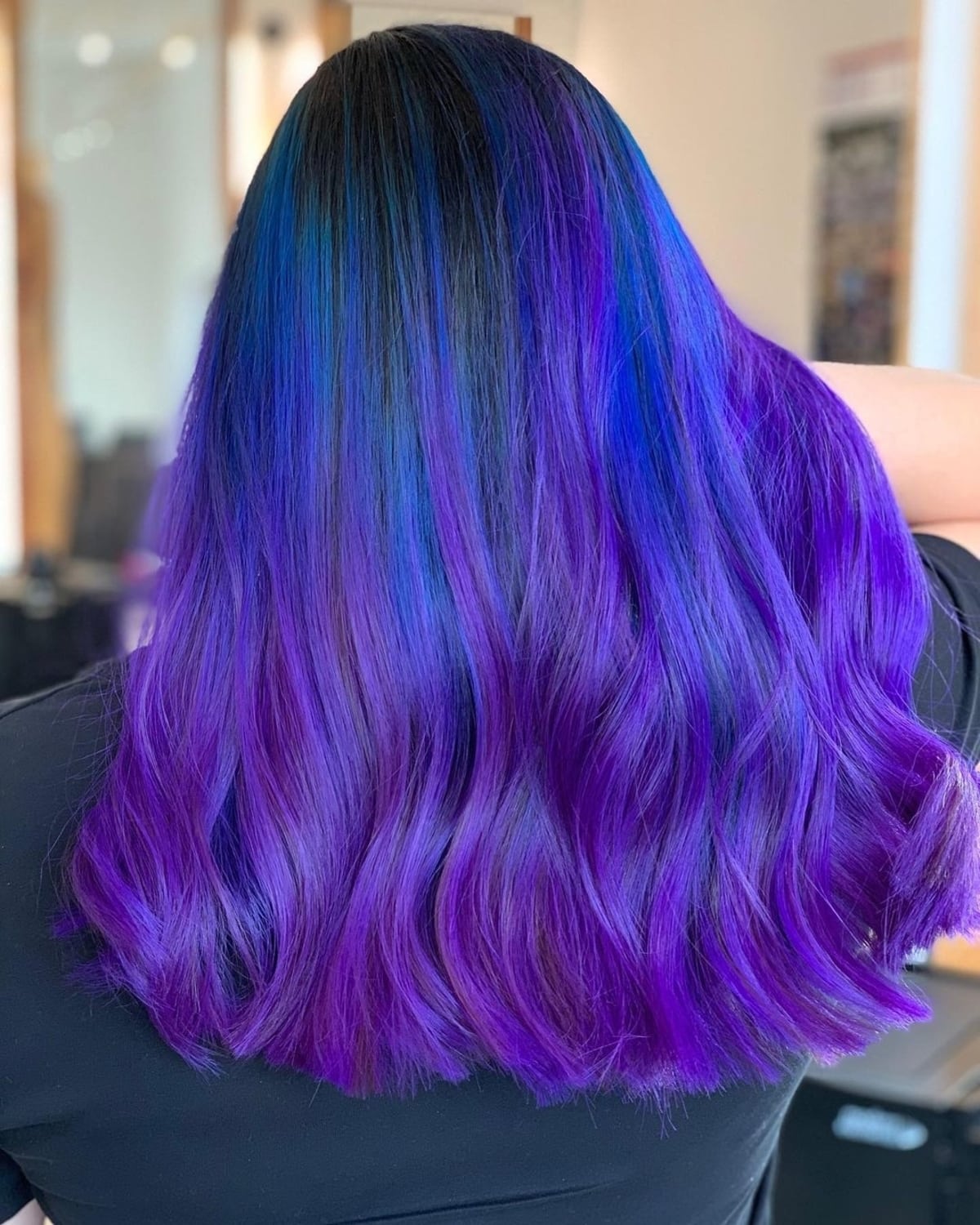 Blue and purple hair color