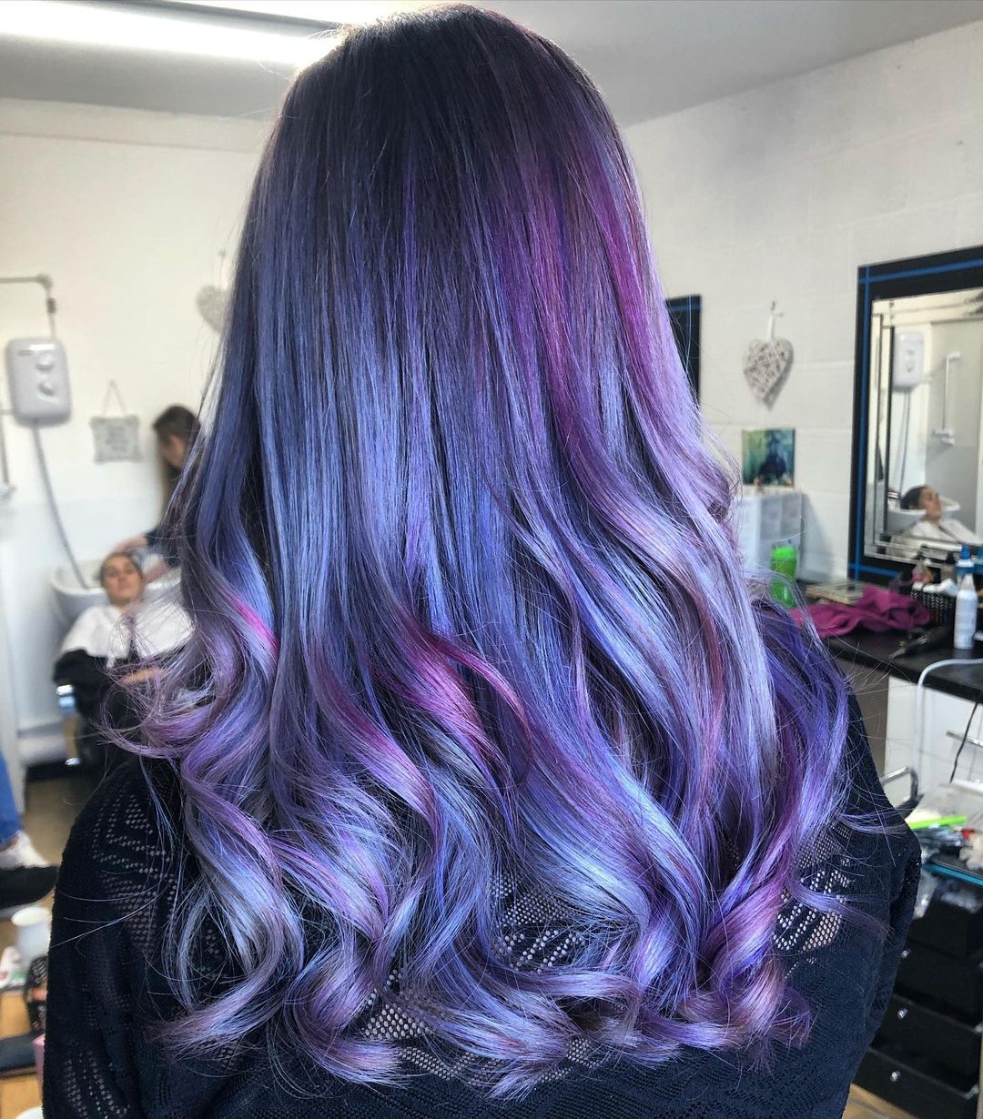 Blue and Purple Lilac Hair Color