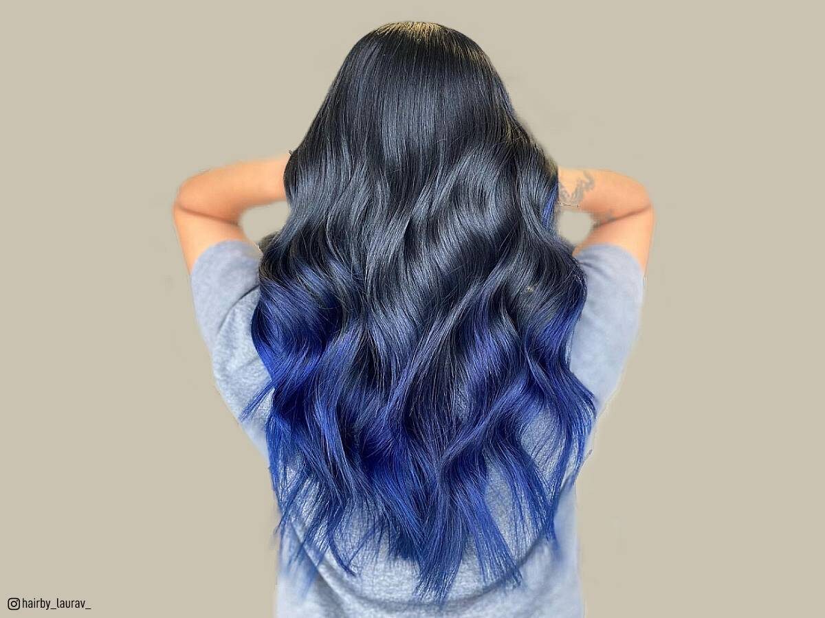 Blue black hair colors