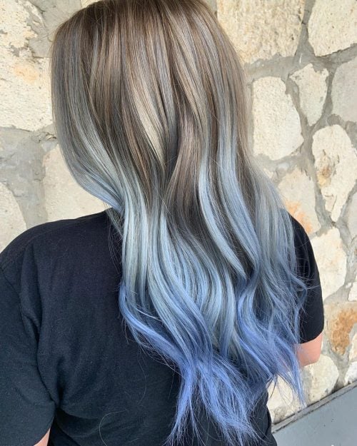 Blue Hair Tips