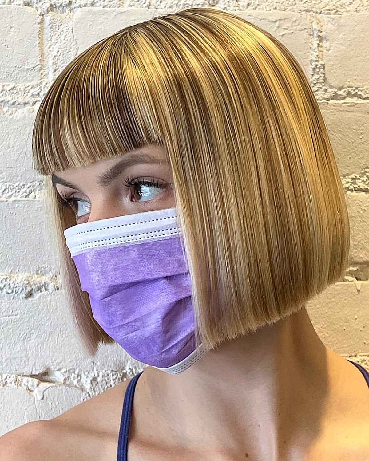 Blunt Bangs for Straight Bobbed Hair