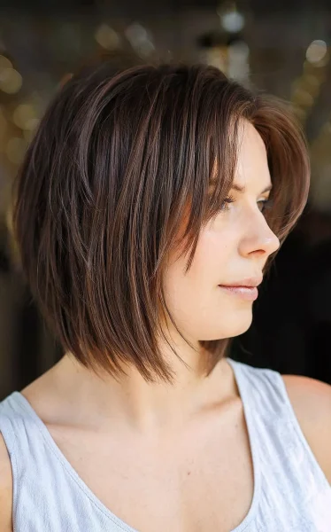 A blunt bob with face-framing layers