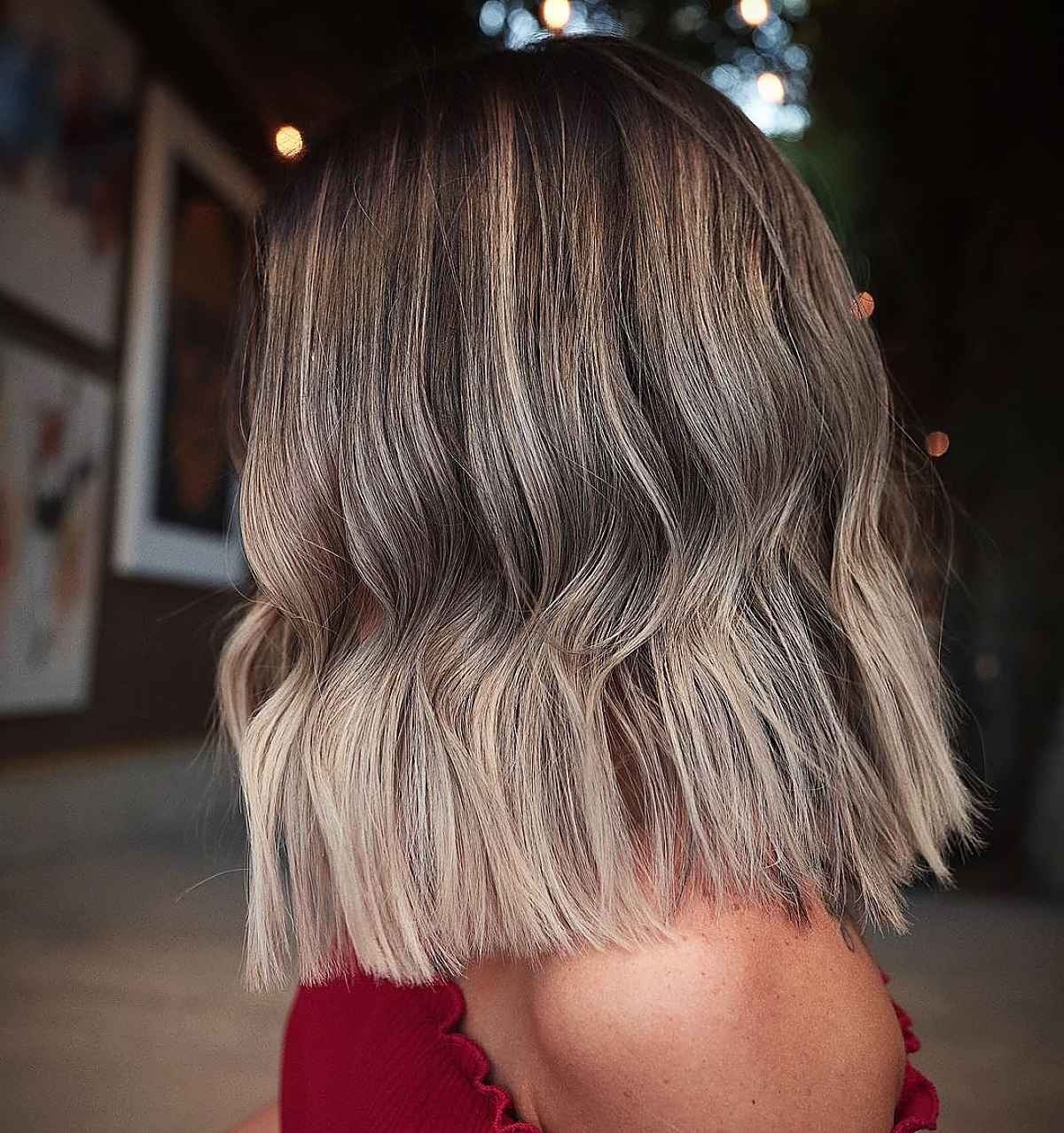 Blunt Cut with Blended Highlights