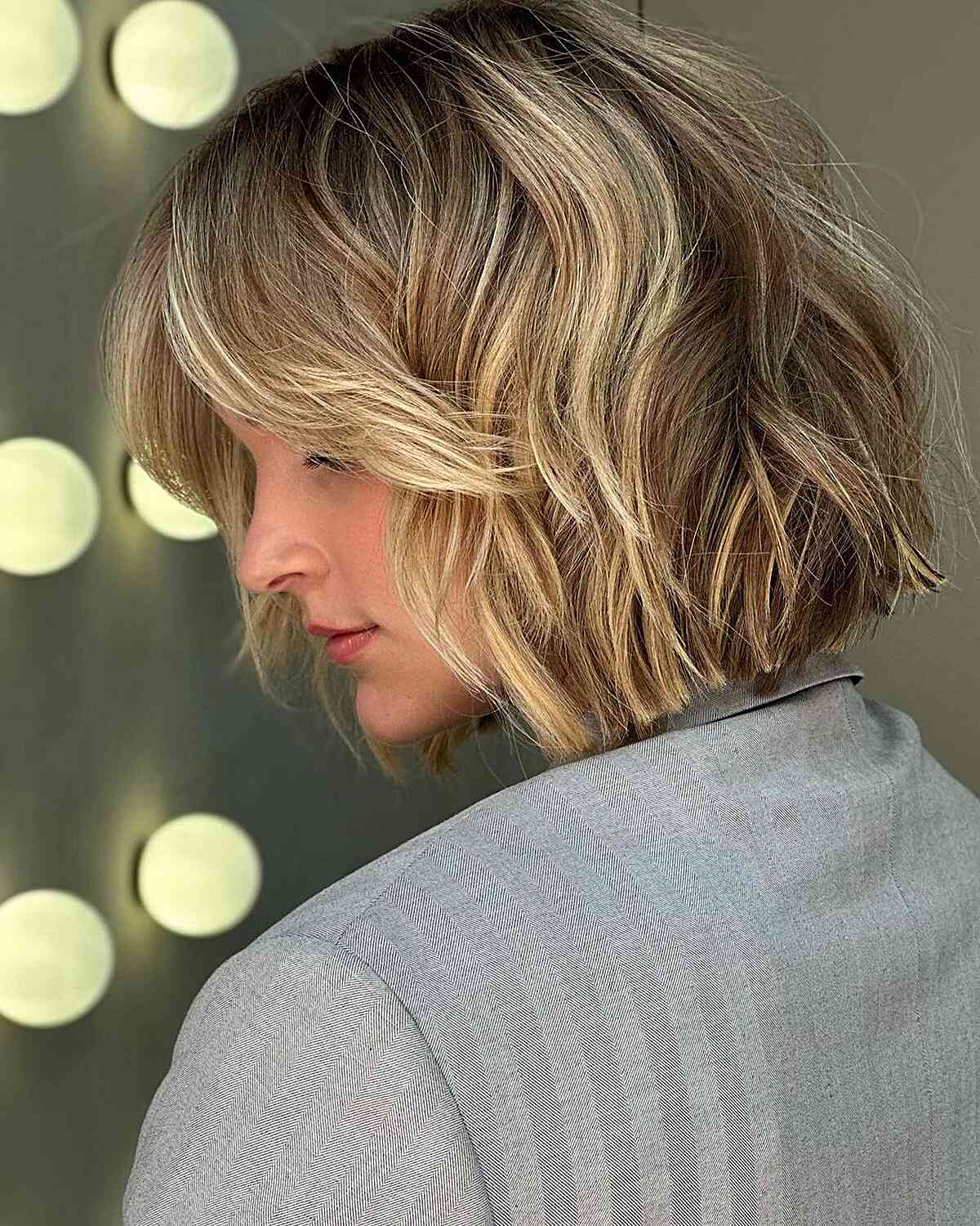 Blunt One-Length Bob with Side Bangs