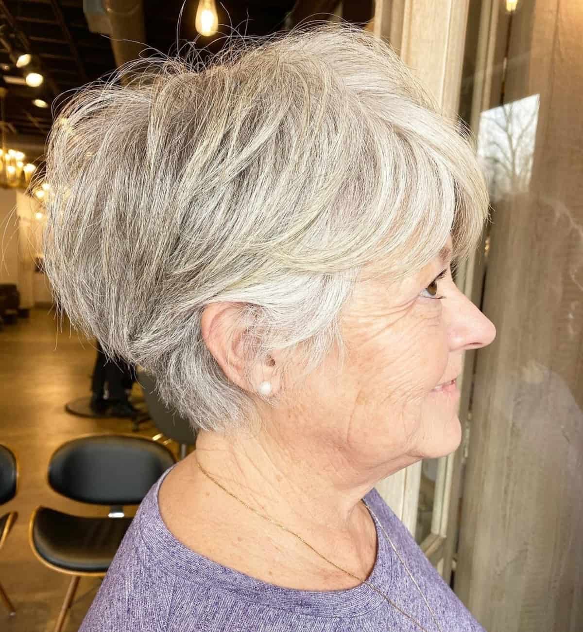Bob Cut + Pixie Cut Combo for Ladies Over 60