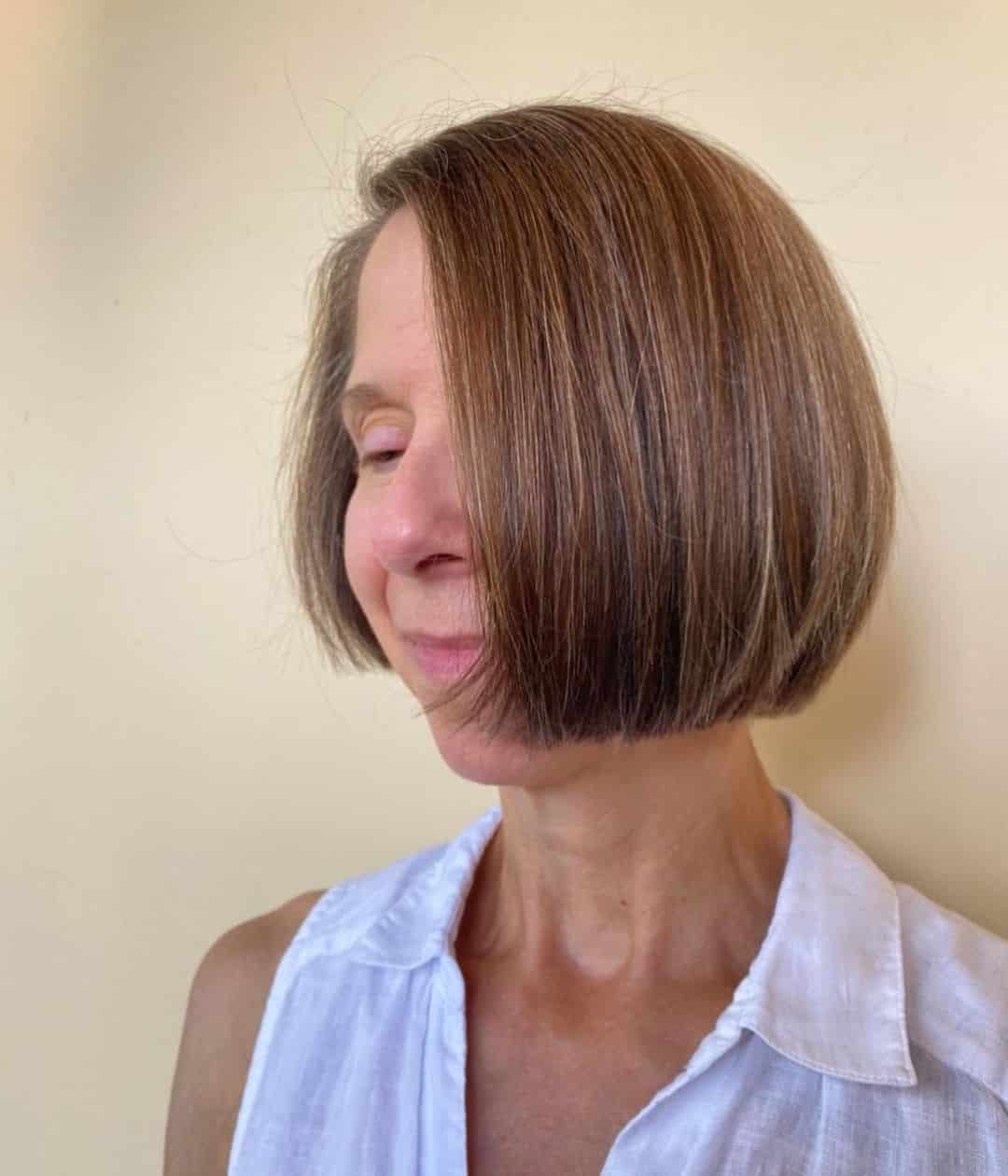 Bob Haircut for Older Women with Short Hair