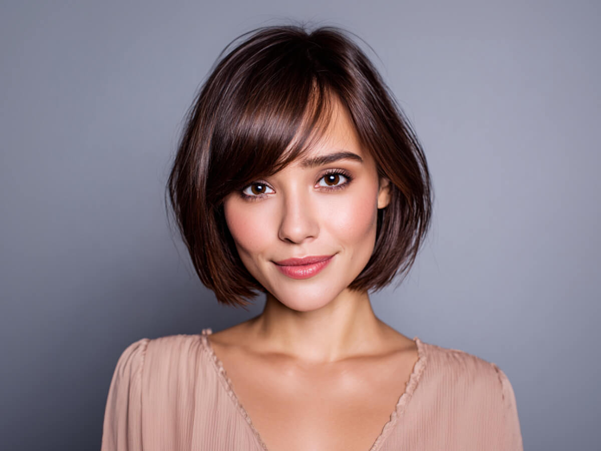 Chic bob haircuts with side bangs