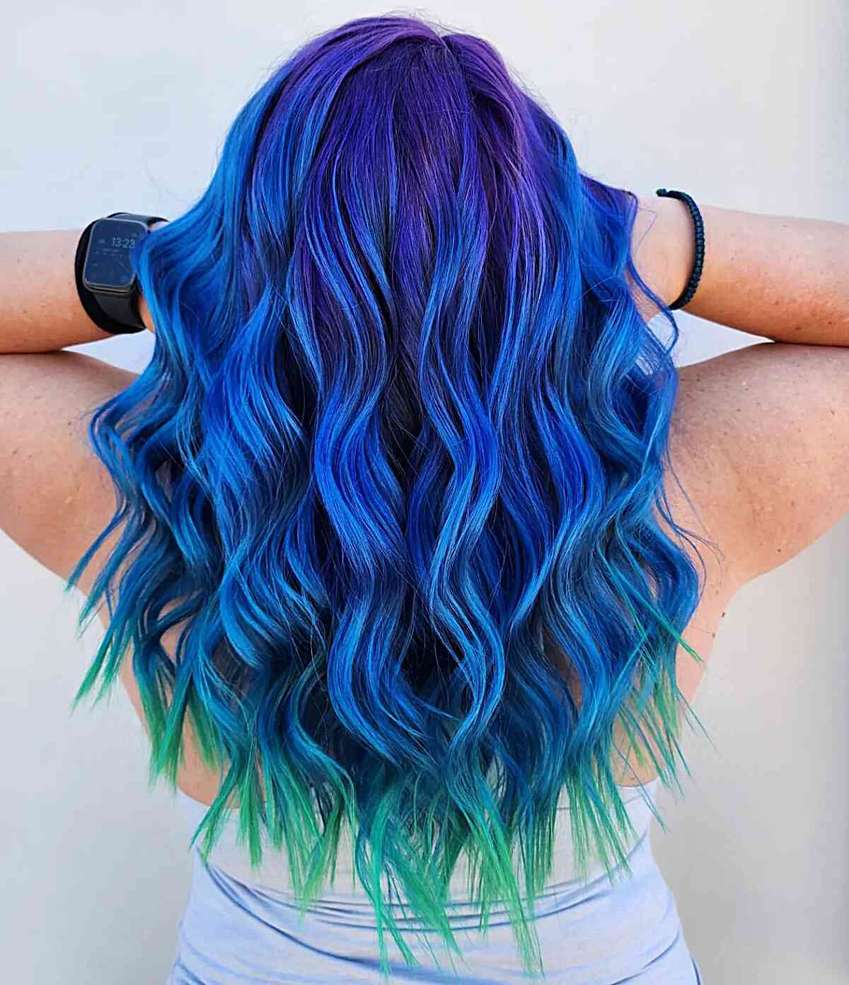 Bold Blue and Purple and Green Mermaid Hair