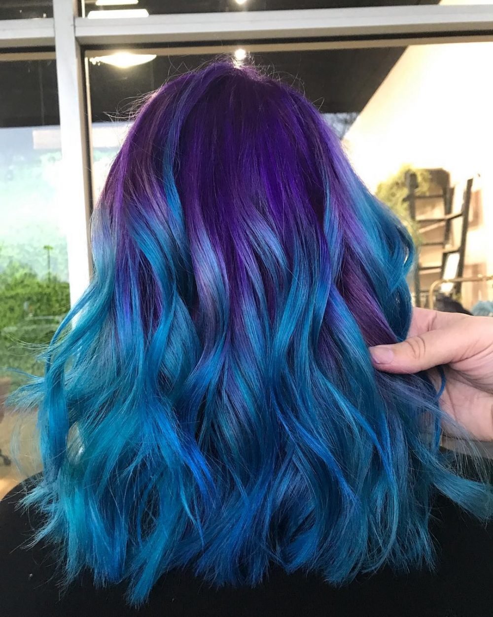 Bold Blue and Purple Mermaid Hair