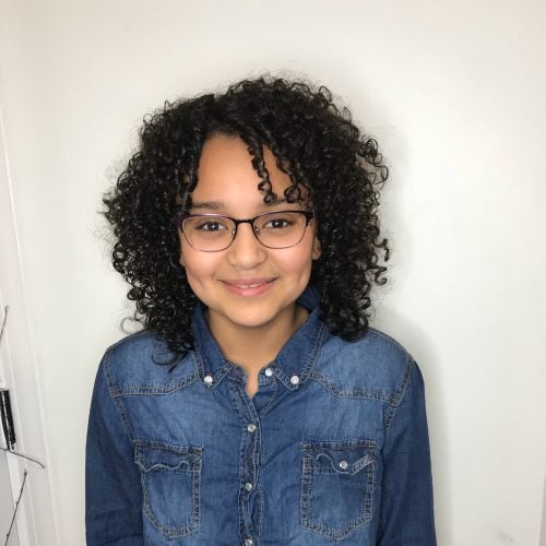 Picture of bouncy curls for girls with curly hair and a curly bob
