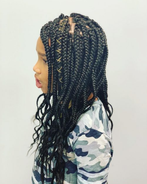 chunky Box Braids for an 8 Year Old