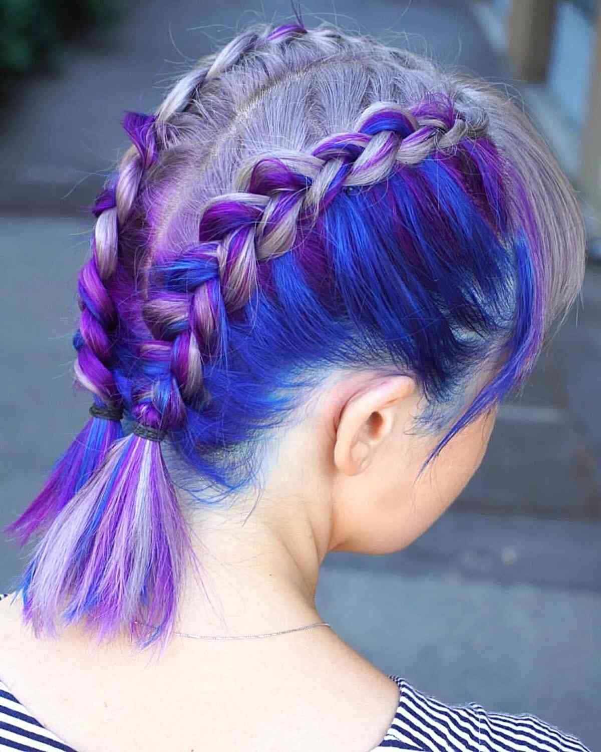 Boxer Braids for Short Straight Hair in Pigtails