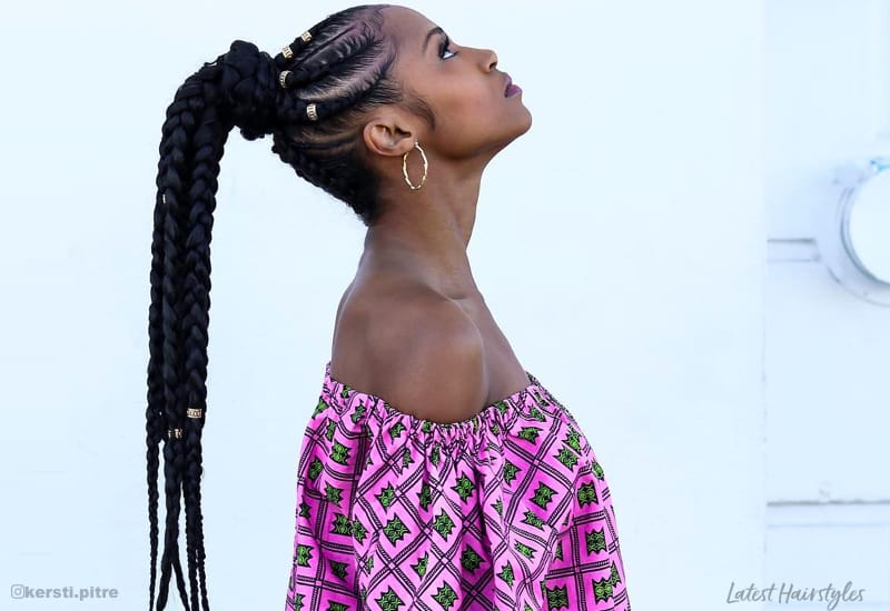 Braided ponytails for black women