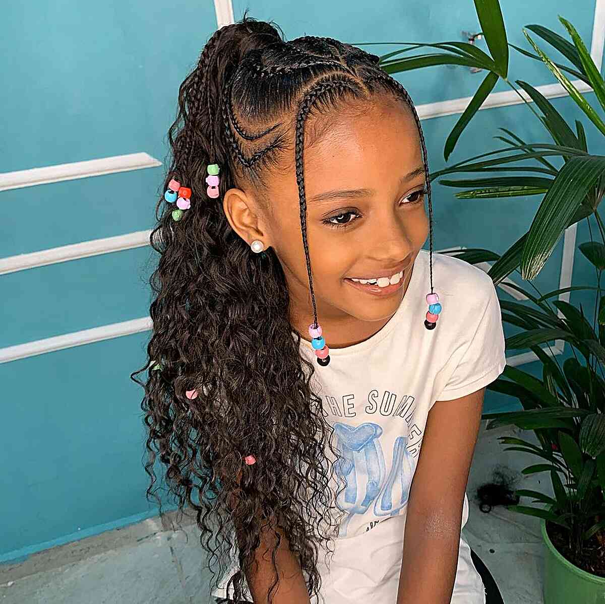 Braids with a Ponytail for Little Black Girls