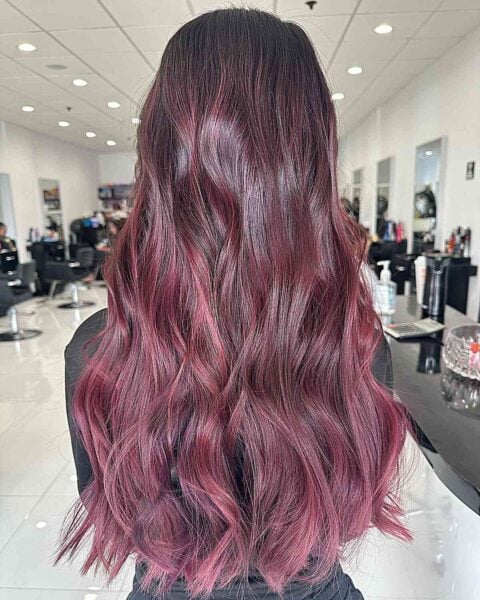 25 Burgundy Balayage Hair Color Ideas for a Cool Reddish Hue