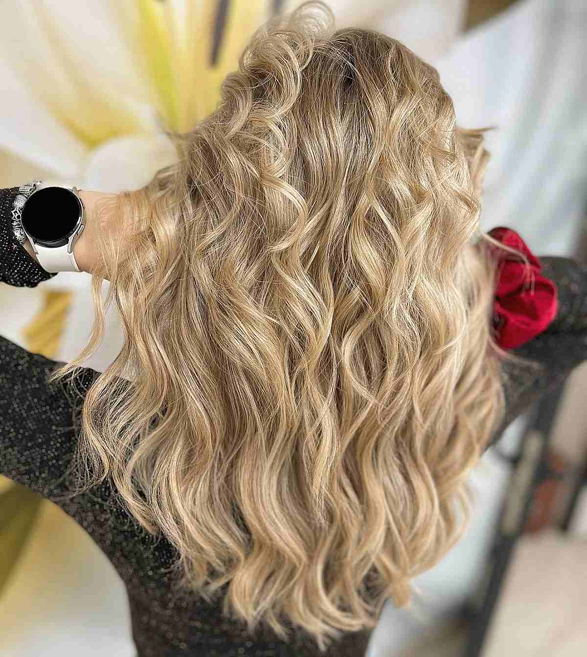 Bright Golden Blonde Highlights with Balayage