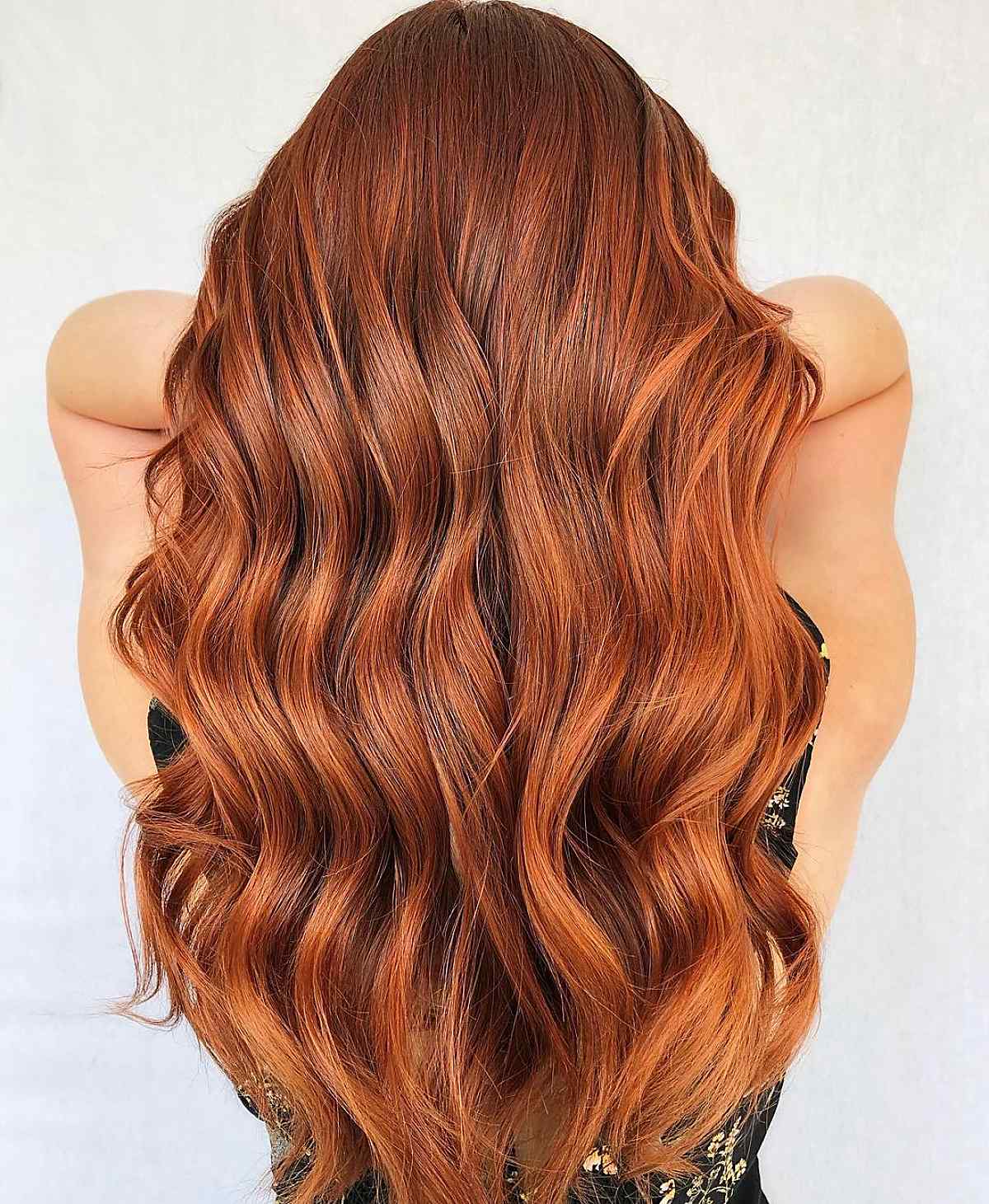 Bright red copper hair color