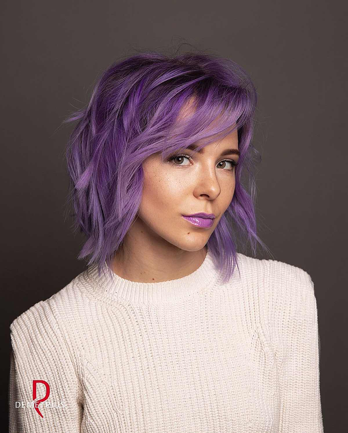 bright violet hair