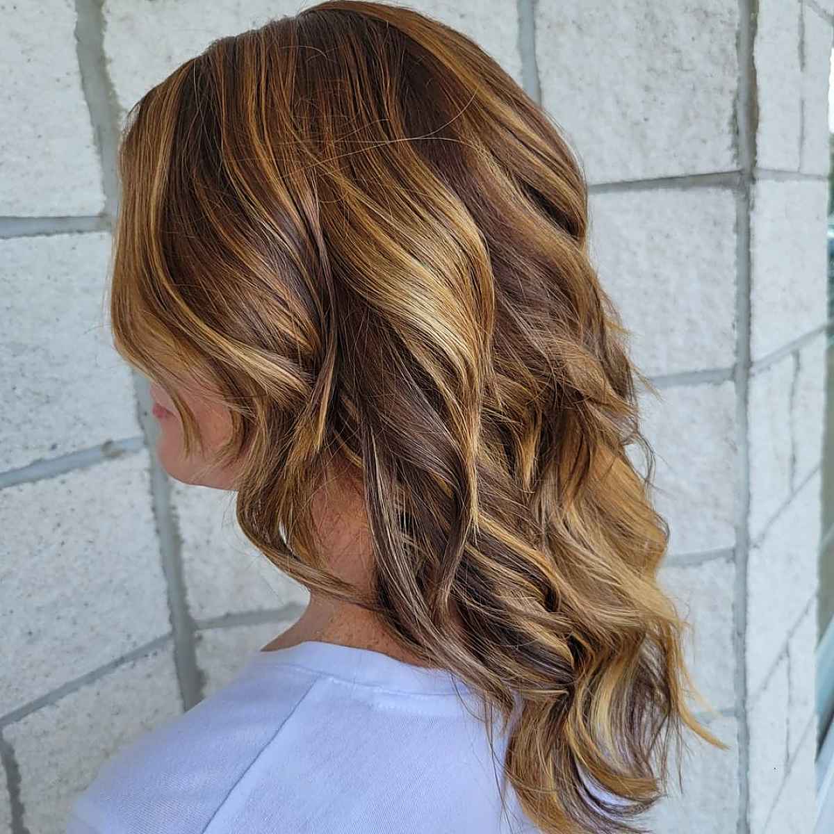 Bronde with warm-toned highlights