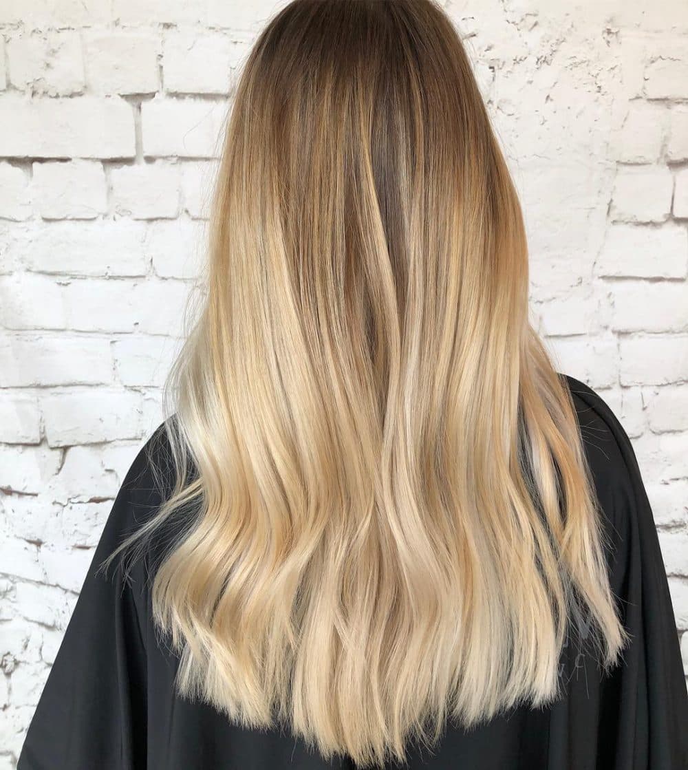 Brown to Light Blonde Ombre