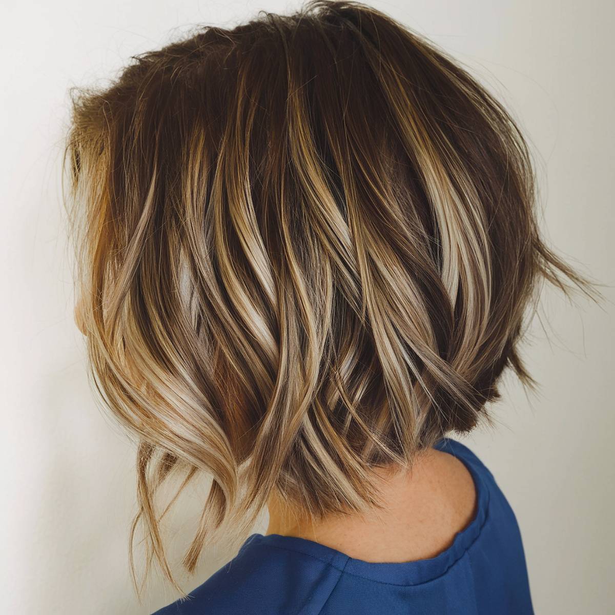 Brunette balayage bob hair