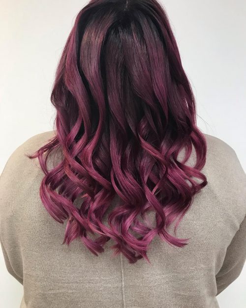 Burgundy and Violet Ombre