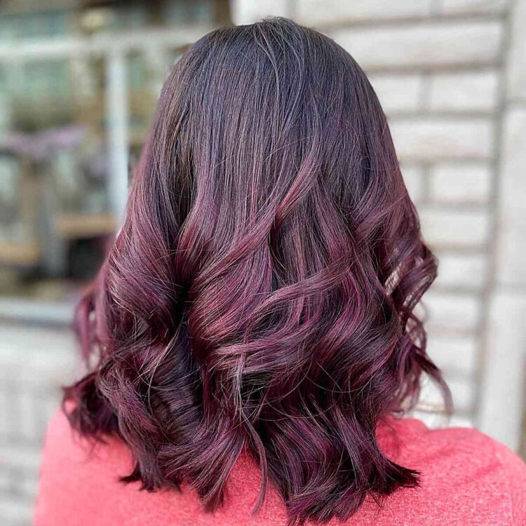 25 Burgundy Balayage Hair Color Ideas for a Cool Reddish Hue