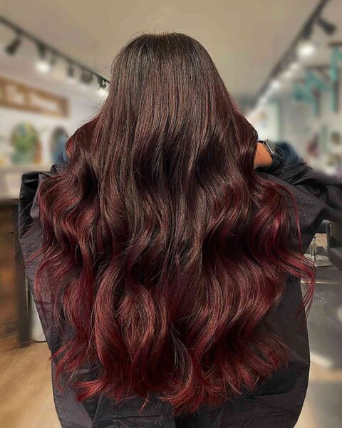 25 Burgundy Balayage Hair Color Ideas for a Cool Reddish Hue