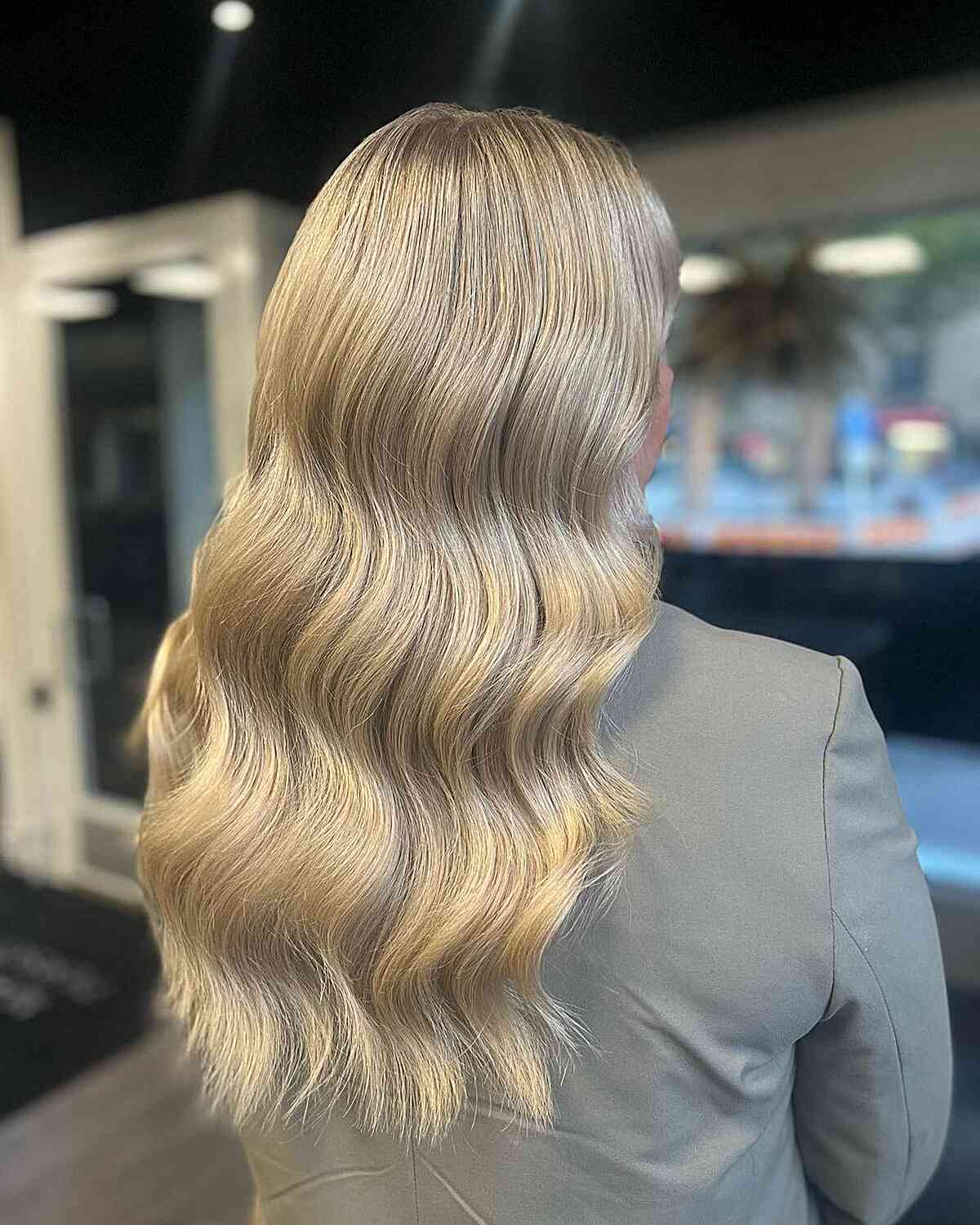 Buttery Champagne Blonde for Long Hair