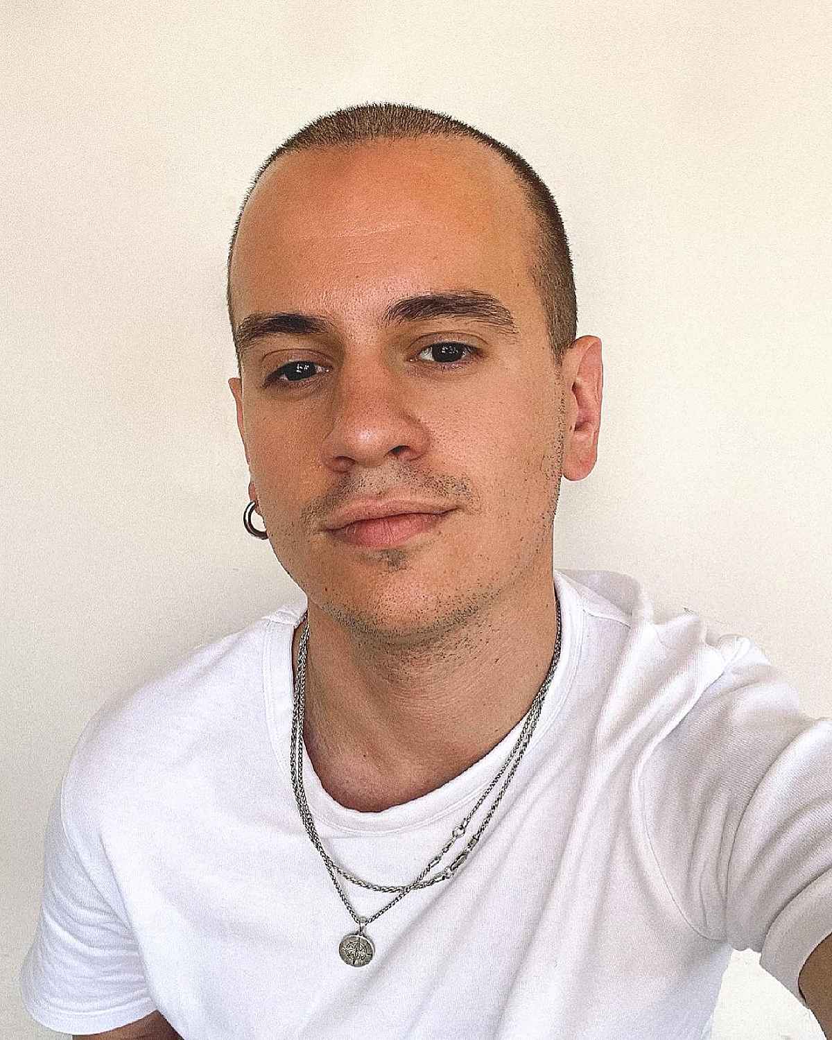Easy buzz cut for a receding hairline for men