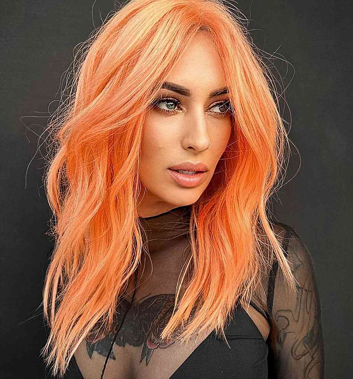 California Peach and Orange Hair Color
