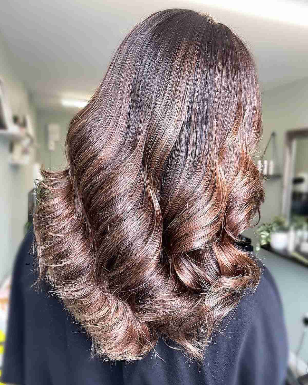 Cappuccino Balayage Highlights on Brunette Hair