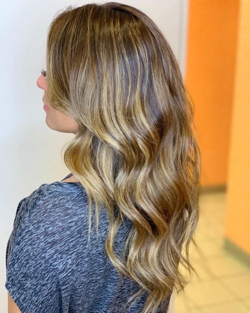 Caramel Accent in Light Brown Hair