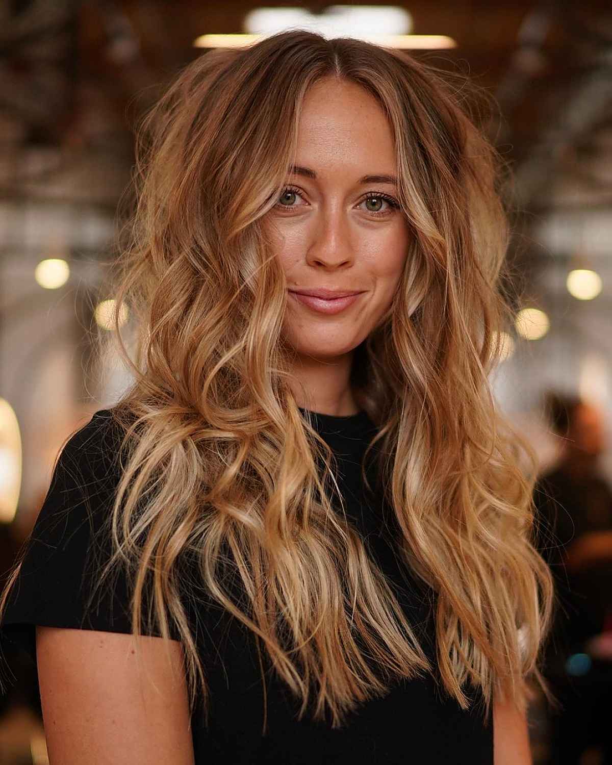 Delicious caramel and brown bronde for long hair