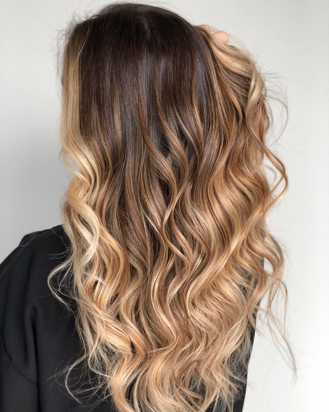 caramel blonde and ombre highlights