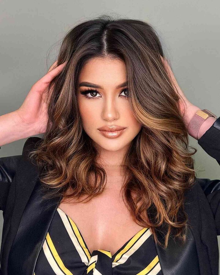 37 Trending Ways To Combine Dark Brown Hair with Caramel Highlights