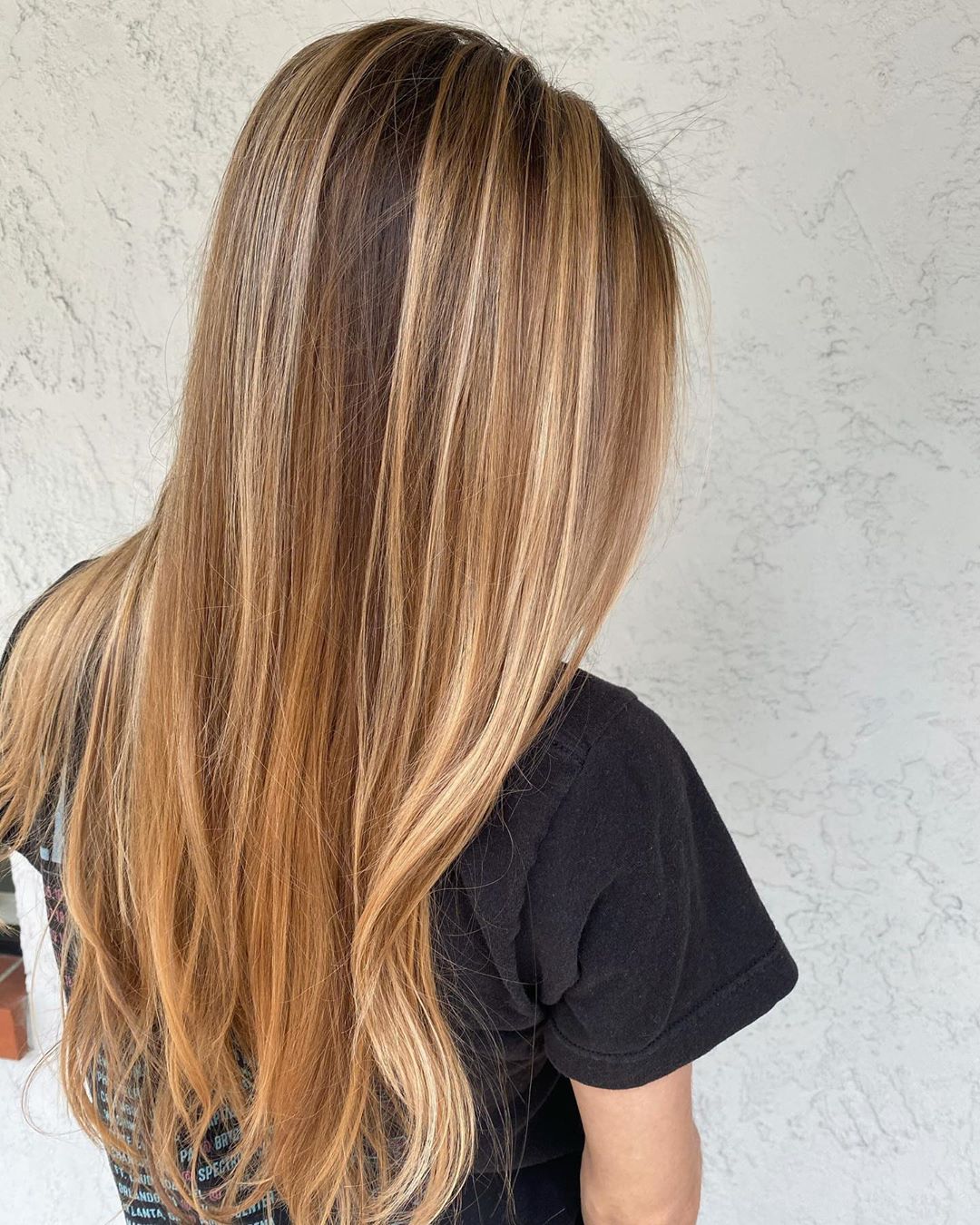 Caramel with Icy Blonde Highlights