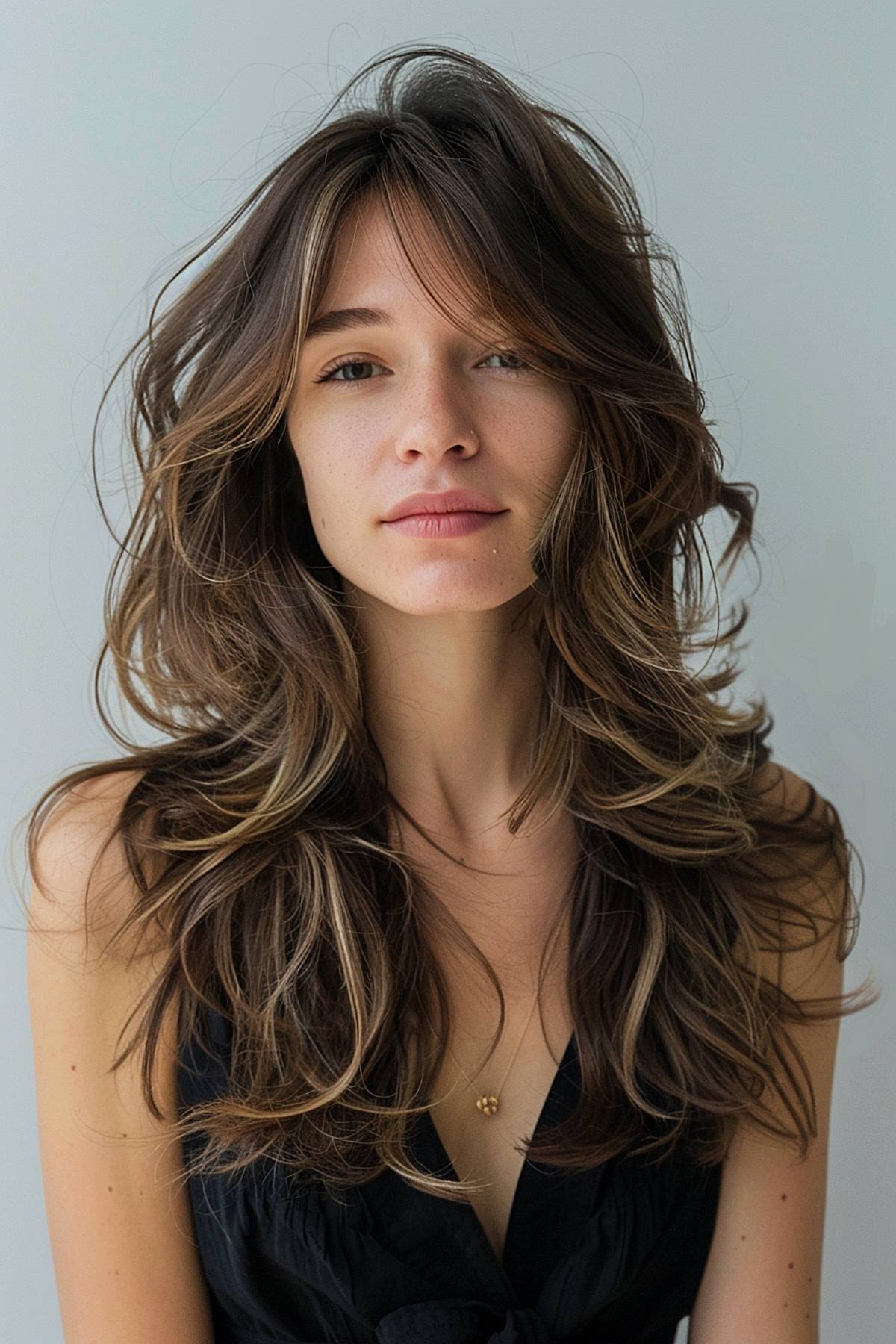 Cascadeflow haircut with long, soft layers for volume