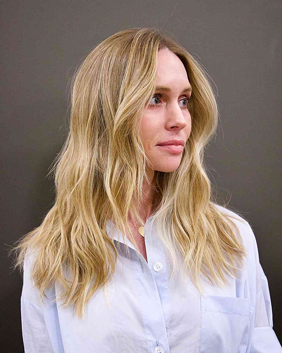 Casual Fresh Summer Cut for women with long blonde hair