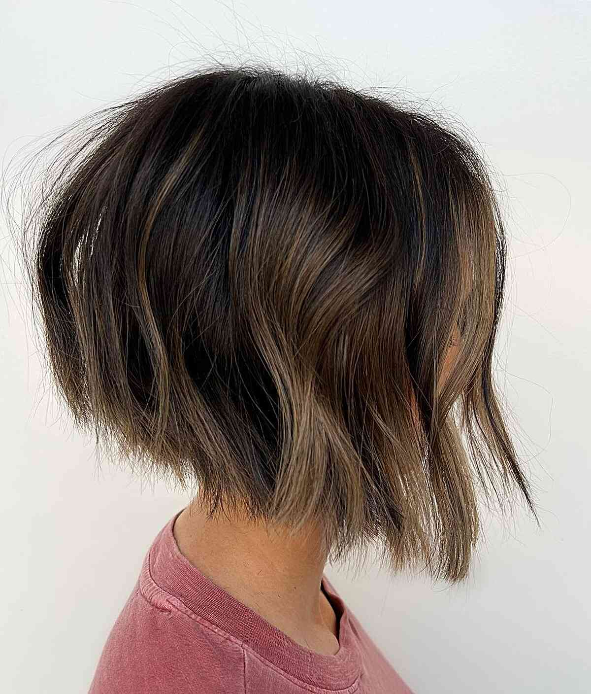 Casual Lived-In Bob with Highlights