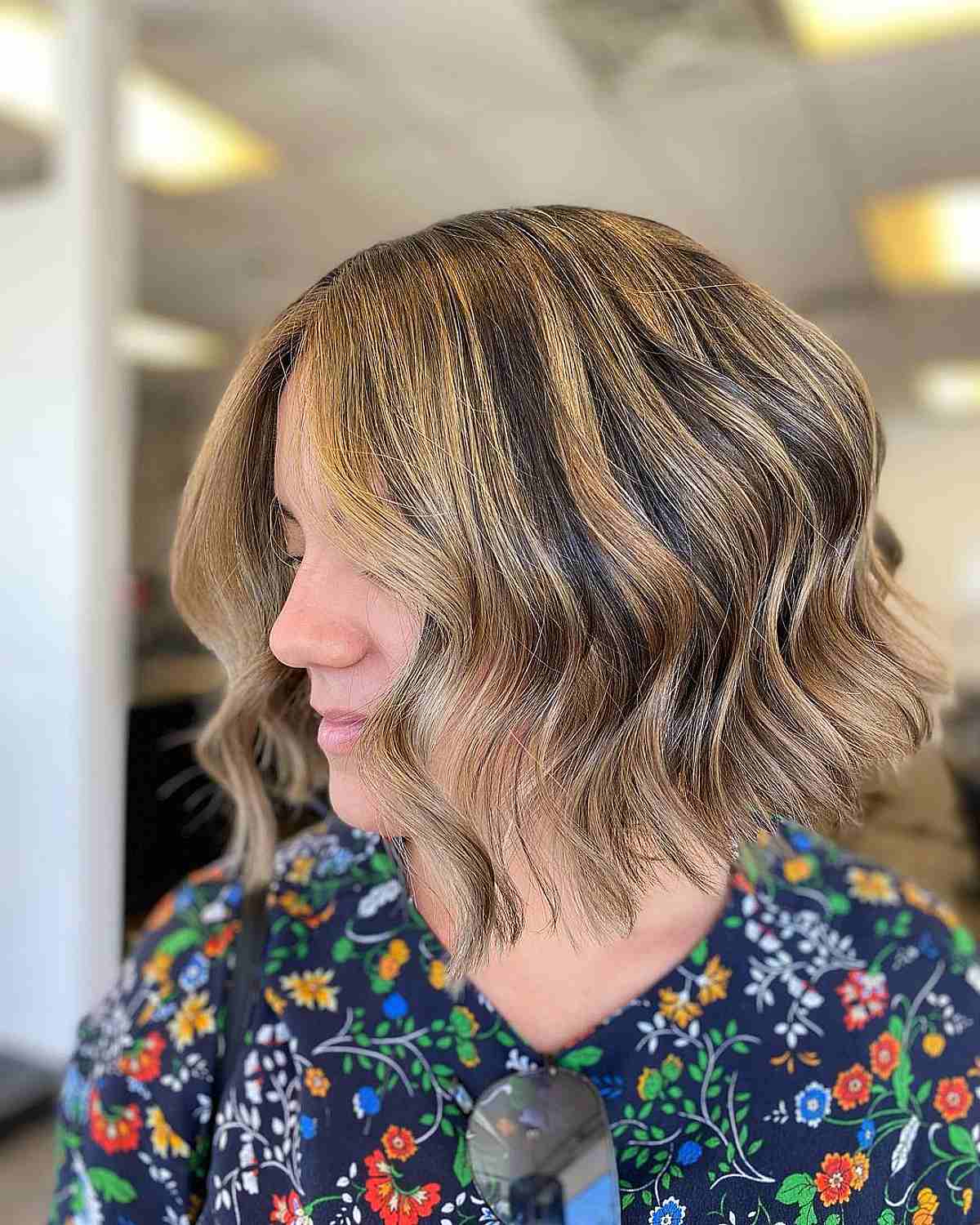 Casual Loose Waves on Short Hair