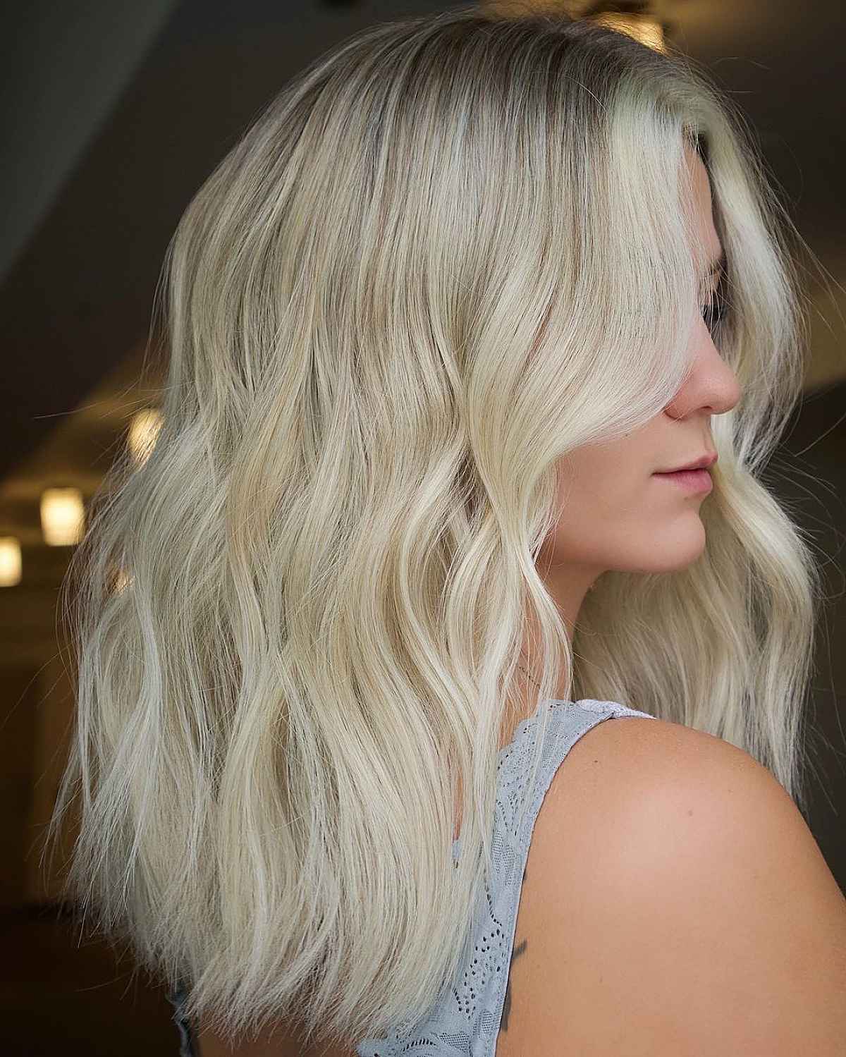 champagne blonde with babylights