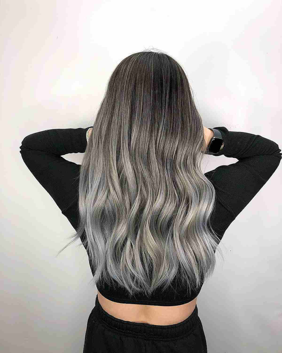 Charcoal to Ash Blonde Ombre
