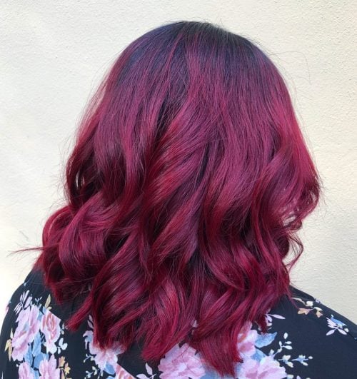 Cherry Red ombre