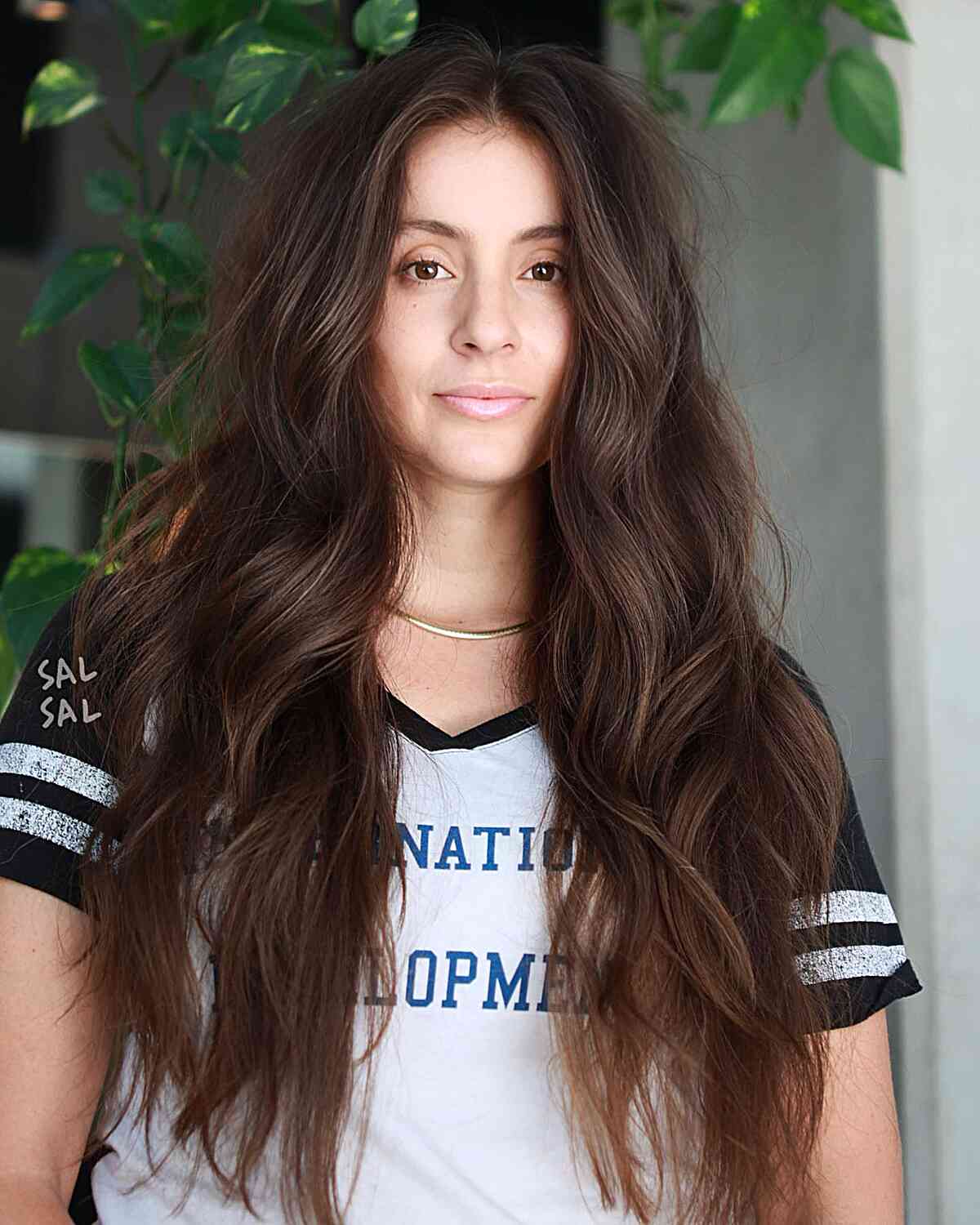 Chestnut Brown Long Thick Tresses for women with a long face