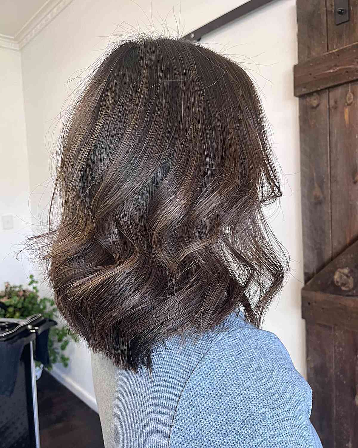 Chestnut Brown with Textured Layers